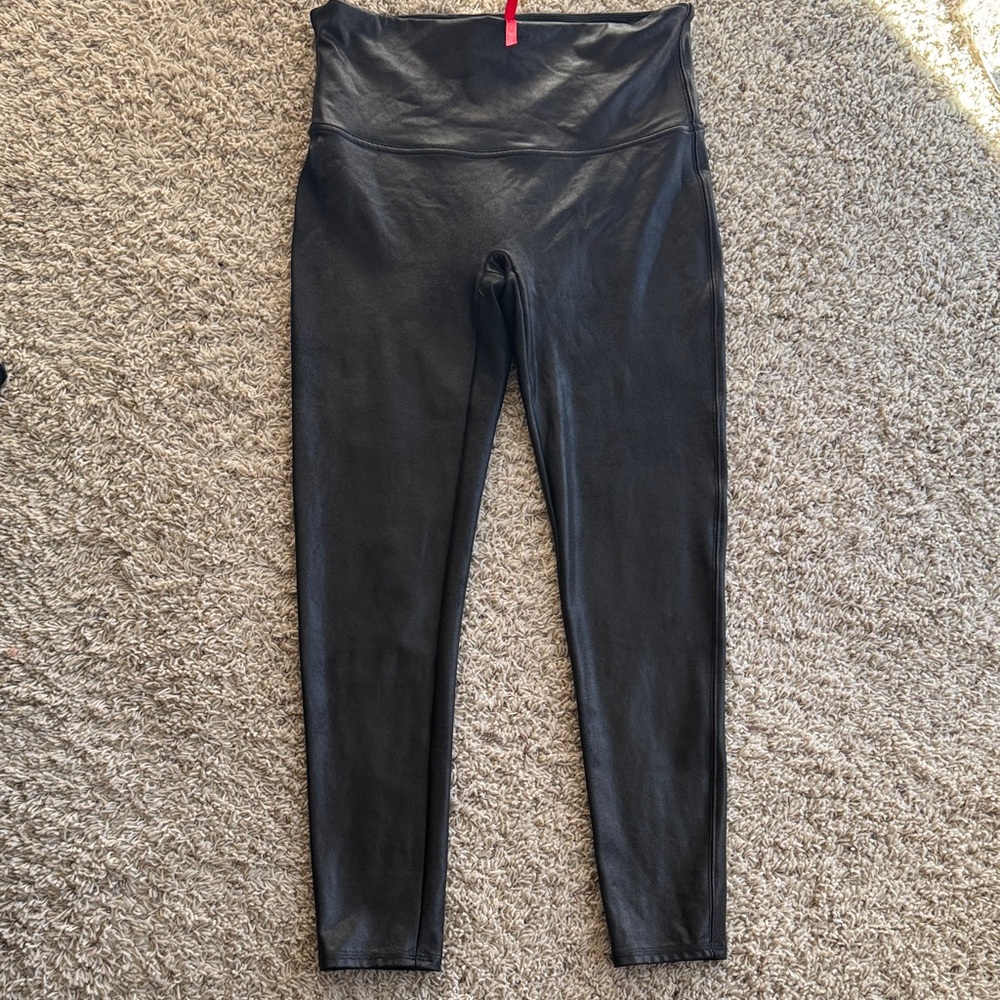 Spanx faux leather Black High-Waisted Leggings